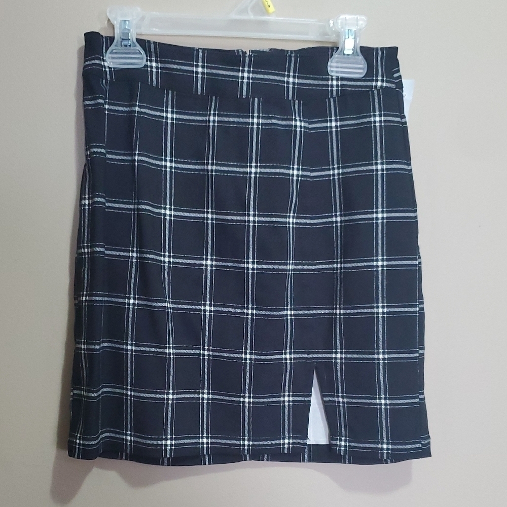Garage Black And White Plaid Mini Skirt Size Xs